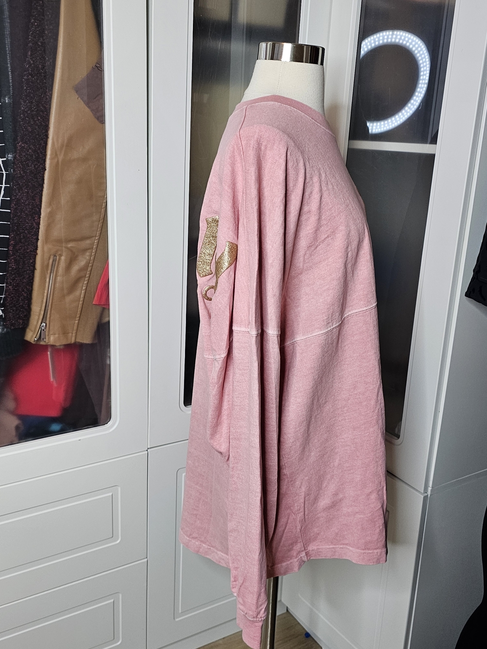 Disney Pink Long Sleeve Tee with Gold D Logo - Picture 3 of 7